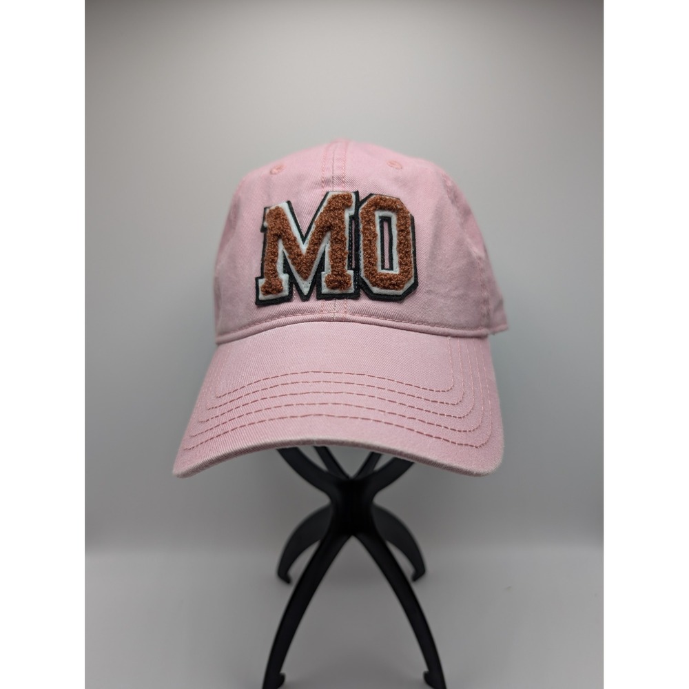 Home Free Missouri MO Chenille Patch Pink Cotton Baseball Dad Hat Adjustable